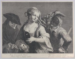 ベネチアン カーニバルの半身像 3 体、1750 ～ 1822 年、1750 ～ 1822 年。 作： Niccolò Cavalli