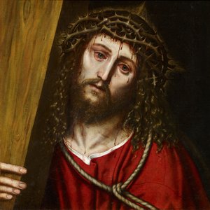 十字架を運ぶキリスト - フランジパネ、ニッコロ (活動中 1563-1597) - 1574 - キャンバスに油彩 - 40,5x40,5 - カルメン ティッセン美術館、マラガ