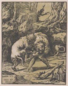 ヘラクレスとネメアのライオン、1540-50., 1540-50. 作： Niccolo Vicentino