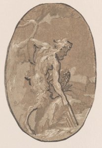 川からシュリンクスを描くマルシュアス、約 1540～50年頃。 1540-50。