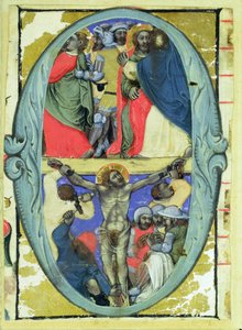 ユダのキスとはりつけを描いた歴史的な最初の「O」、1370年頃 作： Niccolo di Giacomo