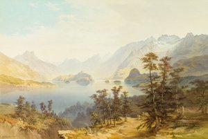 マナポウリ湖、南島、ニュージーランド 作： Nicholas Chevalier