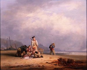 漁師たちがその日の漁獲物を選別する様子 作： Nicholas Condy