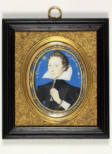 ヘンリー・キャリーと呼ばれる紳士、モンマスの第二伯爵 作： Nicholas Hilliard