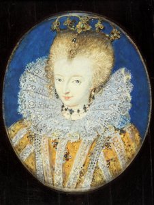 エリザベス1世と伝承される女性の王女（エナメル質 作： Nicholas Hilliard
