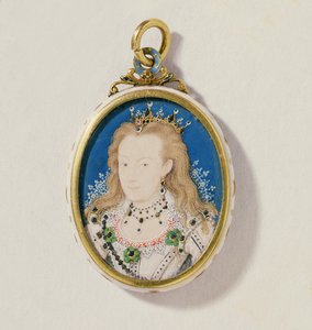 フランシス・ハワード、リッチモンドとレノックスの公爵夫人、1605-10年（ヴェラムのトイレ） 作： Nicholas Hilliard