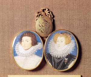 ジョン・クローカーと彼の妻フランシス 作： Nicholas Hilliard