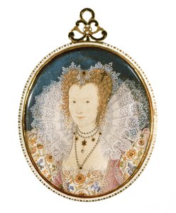 未知の女性のミニチュア 作： Nicholas Hilliard