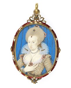 No.3855デンマークのアン（1574-1619）イングランドのジェームズ1世の妻、c.1610（トランプのベラム）（ケースについては109671を参照）
