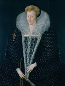エリザベス1世（1533-1603） 作： Nicholas Hilliard