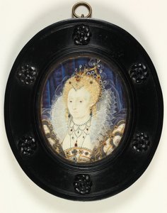 クイーン・エリザベス1世（水彩・アイボリー 作： Nicholas Hilliard
