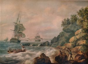 ブリストル海峡、1787年 作： Nicholas Pocock