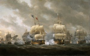 1759年11月20日、キブロン湾の戦い 作： Nicholas Pocock