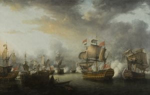 セインツの海戦の終焉、1782年頃（帆布に油彩） 作： Nicholas Pocock