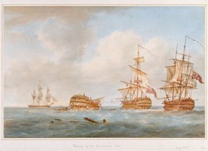 1800年3月31日、「ギヨーム・テル号」の拿捕 作： Nicholas Pocock