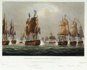 ロバート・カルダー卿（1745-1818）の海軍作戦 作： Nicholas Pocock