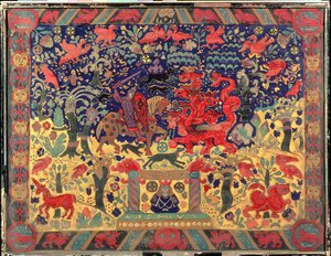 ドラゴンとの戦い、1912 作： Nicholas Roerich