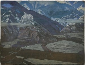 バーラガル砦、「クル」シリーズ、1929 作： Nicholas Roerich