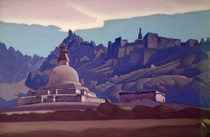 ラダックの古墳、1937 作： Nicholas Roerich