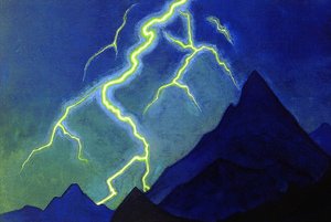 天の呼び声、雷、1935-36年 作： Nicholas Roerich
