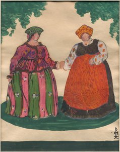 リムスキーコルサコフのオペラ「サルタン皇帝の物語」の衣装デザイン、1919年 作： Nicholas Roerich