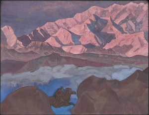 彼を急ぐ彼、「彼の国」シリーズ、1924 作： Nicholas Roerich