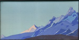 ヒマラヤ、夕方、1933 作： Nicholas Roerich
