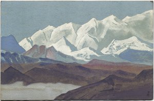 ヒマラヤ、カンチェンジュンガ山脈、1936年 作： Nicholas Roerich