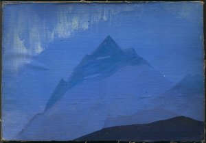 ヒマラヤ、雨、1933 作： Nicholas Roerich