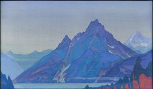 ナガス湖、1932年 作： Nicholas Roerich