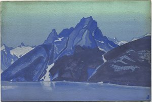 ナガス湖、カシミール、1936 作： Nicholas Roerich