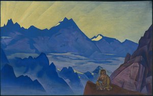 目覚めた人、ミラレパ「東の旗手」シリーズ、1925 作： Nicholas Roerich