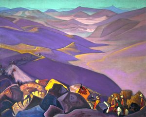 モンゴル、ジンギスカン、1938年。 作： Nicholas Roerich