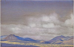 モンゴル、チャハールの丘、1936 作： Nicholas Roerich