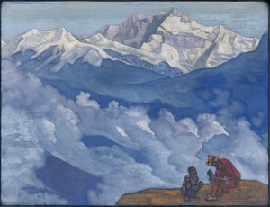 真珠の探索、「彼の国」シリーズ、1924 作： Nicholas Roerich