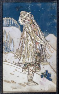 アレクサンドル・オストロフスキー (1823-1886) による演劇「La demoiselle des neiges」の衣装プロジェクト。 （A. Ostrovskyによる劇場演劇Snow Maidenの衣装デザイン）。 Nicholas Roerich (1874-1947) の作品、紙にテンペラ 作： Nicholas Roerich