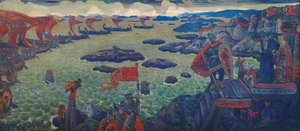 キャンペーンの準備ができてバランジ海、1910 作： Nikolai Konstantinowitsch Roerich