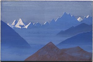 日没、「支出」シリーズ、1931 作： Nicholas Roerich