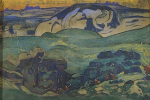 チュッド族が地下に侵入、1913年 作： Nikolai Konstantinowitsch Roerich