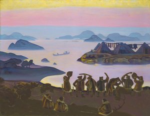 太陽の呼び声、1919 年。 作： Nicholas Roerich