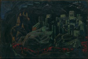 死んだ都市、1918 作： Nicholas Roerich