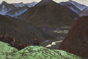Gesar Khanのホスト、1931年 作： Nicholas Roerich