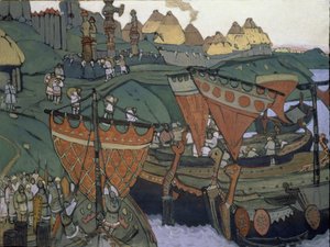 ドニエプルの奴隷、1905年 作： Nicholas Roerich