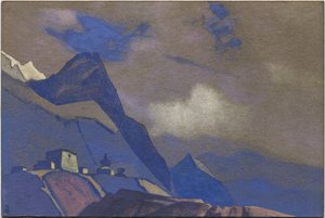チベット、ブラマプトラの近く、1936 作： Nicholas Roerich