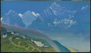 1932年、ラフルのカイラスへ 作： Nicholas Roerich