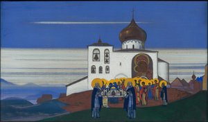 ズヴェニゴロド、1933 作： Nicholas Roerich