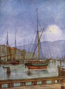 ノルウェー：Ostre Kanalhavn, Trondhjem (カラーリトグラフ)