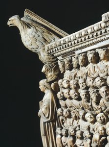 ニコラ・ピサーノ（1258-1278年）作《ペルガモン（説教壇）》詳細、シエナ大聖堂（トスカーナ）、1265-1269年 作： Nicola Pisano