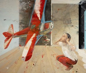 エアーブローIII、2022年（キャンバスに油彩） 作： Nicola Pucci