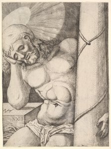 柱の悲しみの男、1523年。 作： Nicolaas Hogenberg